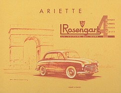 Rosengart Ariette (1952) - Verkaufsprospekt (franz.) Rosengart Ariette (1952) - Verkaufsprospekt (franz.)