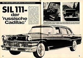 SIL 111 - Unterwegs in Chruschtschows Staatskarosse - hobby 11/1963 - Seiten 98 und 99 SIL 111 - Unterwegs in Chruschtschows Staatskarosse - hobby 11/1963 - Seiten 98 und 99