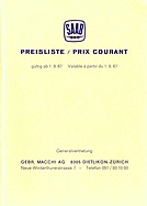 Saab Preisliste (1967) Saab Preisliste (1967)