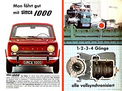 Simca 1000 - Verkaufsprospekt (1963) Simca 1000 - Verkaufsprospekt (1963)