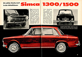 Simca 1300/1500 - Ein echter Konkurrent in der Mittelklasse - Hobby 08/1963 - Seiten 48 und 49 Simca 1300/1500 - Ein echter Konkurrent in der Mittelklasse - Hobby 08/1963 - Seiten 48 und 49