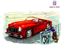 Simca 8 Sport - Prospekt (1950, franz.) Simca 8 Sport - Prospekt (1950, franz.)