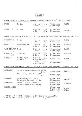 Bild von Simca - Preisliste (1961) - Seite 2