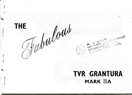 TVR Grantura Mk II A - Verkaufsprospekt (1960, engl.) TVR Grantura Mk II A - Verkaufsprospekt (1960, engl.)