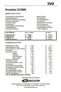 TVR Preisliste 2000 Schweiz TVR Preisliste 2000 Schweiz