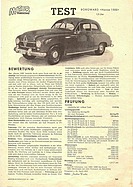 Test Borgward Hansa 1500 (1950) - Motorrundschau 10/1950 Test Borgward Hansa 1500 (1950) - Motorrundschau 10/1950