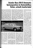 Test Mercedes-Benz 250 S Automatic - Automobil-Illustrierte Nr. 16/1966 – Seite 11 Test Mercedes-Benz 250 S Automatic - Automobil-Illustrierte Nr. 16/1966 – Seite 11