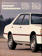 Testbericht Mitsubishi Lancer 2000 Turbo – mot Nr. 9 / 1981 Seite 42 Testbericht Mitsubishi Lancer 2000 Turbo – mot Nr. 9 / 1981 Seite 42