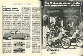 Testjournal VW Derby – hobby Nr. 6/1977 – Seiten 32 und 33 Testjournal VW Derby – hobby Nr. 6/1977 – Seiten 32 und 33