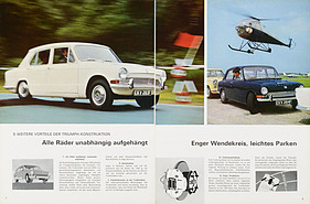 Triumph 1300 – Verkaufsprospekt (1968) – Seiten 5 und 6 Triumph 1300 – Verkaufsprospekt (1968) – Seiten 5 und 6