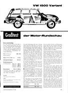 VW 1500 Variant (1962) - Motor Rundschau 21/1962 - Seite 921 VW 1500 Variant (1962) - Motor Rundschau 21/1962 - Seite 921