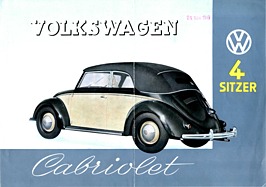 VW Cabriolet - 4-Sitzer - Prospekt (1949) VW Cabriolet - 4-Sitzer - Prospekt (1949)