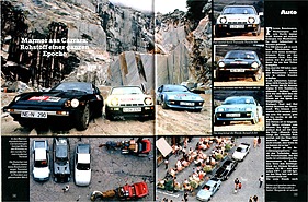 Vergleich Alpine-Renault A310, Datsun 280 ZX und Porsche 924 Turbo - Hobby 25/1979 - Seiten 32 und 33 Vergleich Alpine-Renault A310, Datsun 280 ZX und Porsche 924 Turbo - Hobby 25/1979 - Seiten 32 und 33