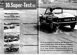 Vergleichstest NSU Wankel Spider vs Triumph Spitfire - Hobby 18/1965 - Seiten 76 und 77 Vergleichstest NSU Wankel Spider vs Triumph Spitfire - Hobby 18/1965 - Seiten 76 und 77