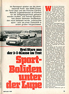 Vergleichstest Porsche Carrera, BMW 3,0 CSL und Ford Capri II 3,0 GT – sport auto 7/1974 – Seite 71 Vergleichstest Porsche Carrera, BMW 3,0 CSL und Ford Capri II 3,0 GT – sport auto 7/1974 – Seite 71