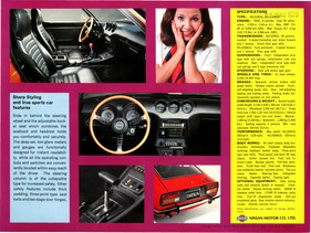 Verkaufsprospekt (englisch) Datsun 240 Z (1973) - Rückseite Verkaufsprospekt (englisch) Datsun 240 Z (1973) - Rückseite
