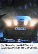 Volkswagen Golf Country "Allround" - Verkaufsprospekt (1990) Volkswagen Golf Country "Allround" - Verkaufsprospekt (1990)