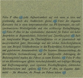 Volvo P 1800 S Verkaufsprospekt von 1963 Volvo P 1800 S Verkaufsprospekt von 1963