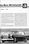 Wir fuhren Daimler-Benz 200 Automatic - Automobil Illustrierte 22/1965 - Seite 11 Wir fuhren Daimler-Benz 200 Automatic - Automobil Illustrierte 22/1965 - Seite 11