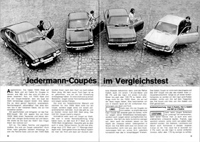 Wir testen billige Coupés - Hobby 10 1969 - Seiten 30 und 31 Wir testen billige Coupés - Hobby 10 1969 - Seiten 30 und 31