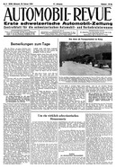Titelblatt der Nummer 9 von Automobil-Revue Zeitungen 1945