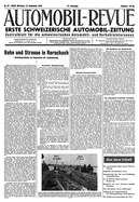 Titelblatt der Nummer 37 von Automobil-Revue Zeitungen 1945