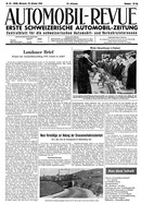 Titelblatt der Nummer 43 von Automobil-Revue Zeitungen 1946