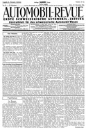 Titelblatt der Nummer 51 von Automobil-Revue Zeitungen 1922