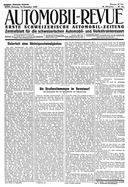 Titelblatt der Nummer 105 von Automobil-Revue Zeitungen 1930