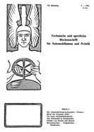 Titelblatt der Nummer 8 von Automobil-Revue Zeitungen 1916