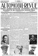 Titelblatt der Nummer 59 von Automobil-Revue Zeitungen 1925