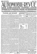 Titelblatt der Nummer 39 von Automobil-Revue Zeitungen 1933