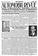 Titelblatt der Nummer 21 von Automobil-Revue Zeitungen 1934