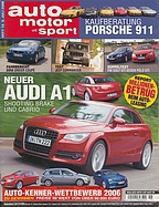 Titelblatt der Nummer 15 von auto motor und sport 2006