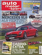 Titelblatt der Nummer 8 von auto motor und sport 2012