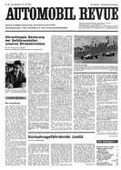 Titelblatt der Nummer 26 von Automobil-Revue Zeitungen 1967