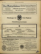 Titelblatt der Nummer 2 von Der Motorfahrer 1916