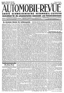 Titelblatt der Nummer 56 von Automobil-Revue Zeitungen 1930