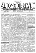 Titelblatt der Nummer 42 von Automobil-Revue Zeitungen 1920