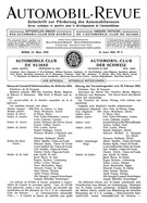 Titelblatt der Nummer 5 von Automobil-Revue Zeitungen 1910
