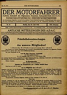 Titelblatt der Nummer 28 von Der Motorfahrer 1922
