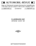 Titelblatt der Nummer 0 von Automobil-Revue Zeitungen 1907