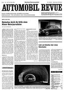 Titelblatt der Nummer 15 von Automobil-Revue Zeitungen 1965