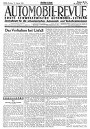 Titelblatt der Nummer 67 von Automobil-Revue Zeitungen 1934