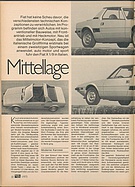 AMS 1/1973 - Vorstellung Fiat X 1/9 - Mittellage