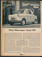 auto motor und sport / Nr. 4 / 1958 - Neuer Kleinwagen: Vespa 400