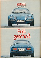 Auto Motor und Sport Heft 4/1972, ab Seite 32: Testbericht Renault Alpine 1600 S