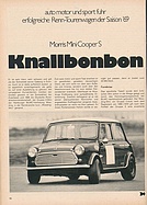 AMS 6/1970 - Knallbonbon Morris Mini Cooper S (Rennversion)