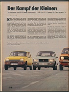 AMS 8/1975 - Vergleichstest Audi 50 LS gegen Autobianchi A112, Fiat 127, Peugeot 104, Renault 5