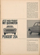 AMS 9/1965 - Jetzt auch Peugeot mit Quermotor (Peugeot 204)